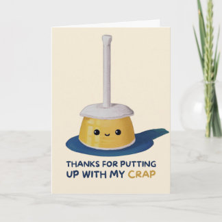 Happy Anniversary Cute Funny Simple Plunge Card Kort