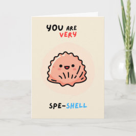 Happy Anniversary Cute Funny Simple Shell Card Kort