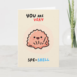 Happy Anniversary Cute Funny Simple Shell Card Kort