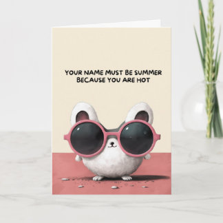 Happy Anniversary Cute Funny Simple Summer Card Kort