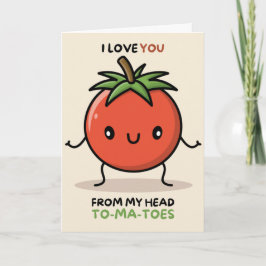 Happy Anniversary Cute Funny Simple Tomato Card Kort