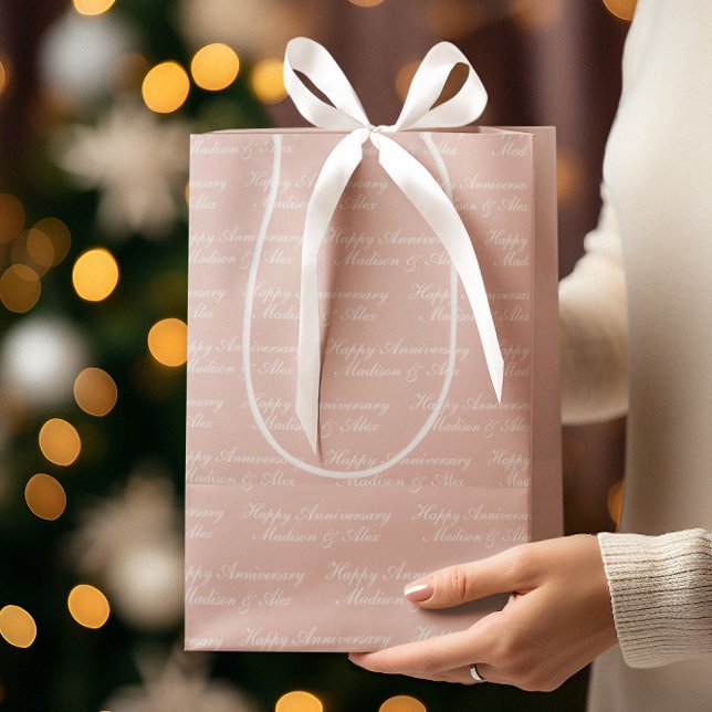 Happy Anniversary Script with Name Dusty Rose (Skapare uppladdad)