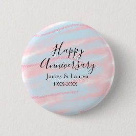 Happy anniversary wedding name date year pastel  knapp