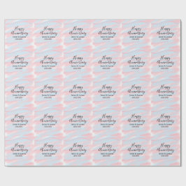 Happy anniversary wedding name date year pastel  presentpapper