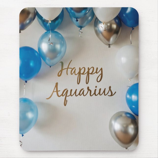 Happy Aquarius MousePad Musmatta (Framsidan)