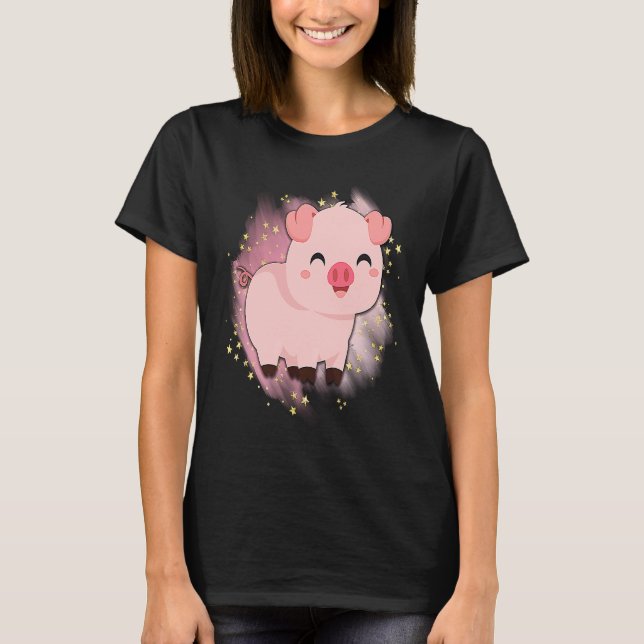 Happy Baby Piggy National Pig Day T Shirt (Framsida)