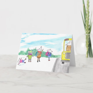 Happy Back-to-School Rats Card Kort