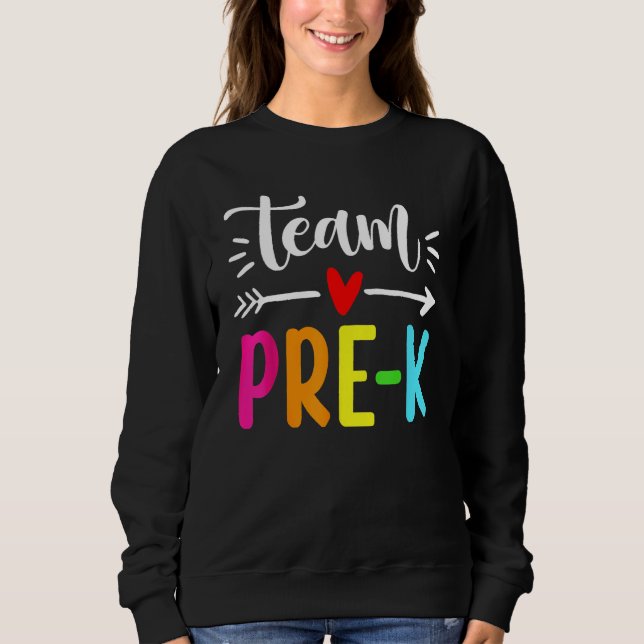 Happy Back To School Team Pre K Preschool Teacher  T Shirt (Framsida)