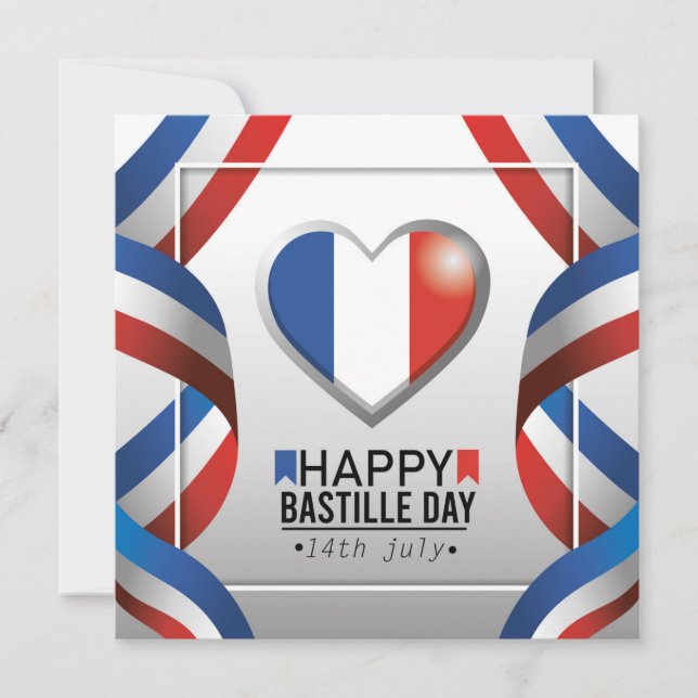 Happy Bastille Day - 14th July Meddelande (Framsida)