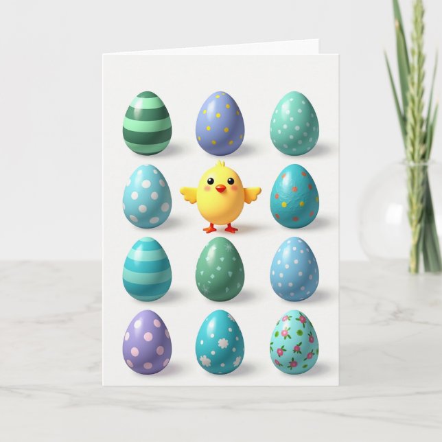 Happy Bird And Egg Card Kort (Framsida)