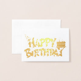 Happy Birtday Tarta Folierat Kort
