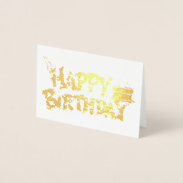 Happy Birtday Tarta Folierat Kort