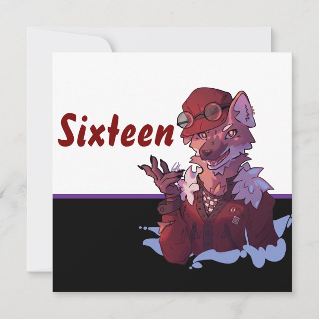 Happy Birthday 16 wolf, sweet 16 (Framsida)