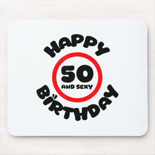 Happy Birthday 50 And Y Funny 50th Birthday Gift  Musmatta (Framsidan)