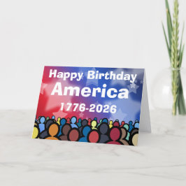 Happy Birthday America 1776 to 2026 Kort