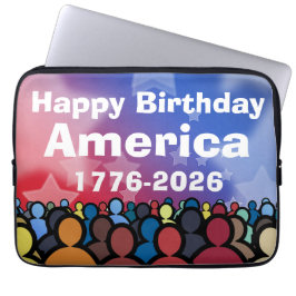 Happy Birthday America 1776 to 2026 Laptop Fodral