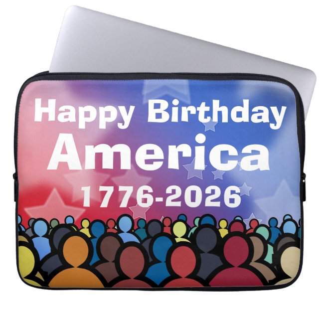 Happy Birthday America 1776 to 2026 Laptop Fodral (Framsidan)