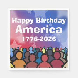 Happy Birthday America 1776 to 2026 Pappersservett