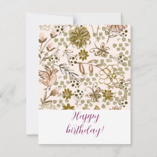 Happy birthday! anteckningskort