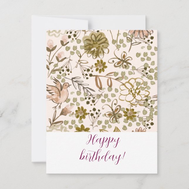 Happy birthday! anteckningskort (Framsida)