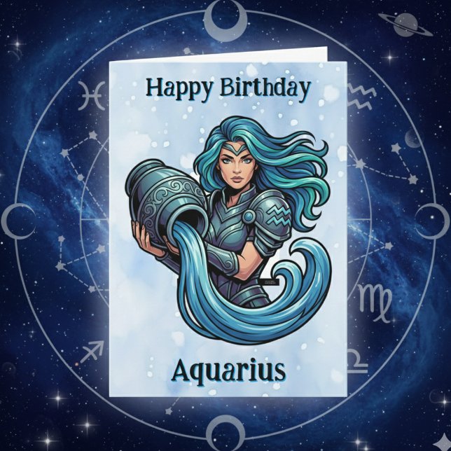 Happy Birthday Aquarius! Kort (Skapare uppladdad)