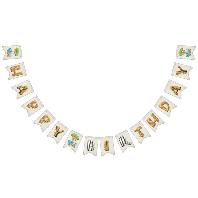 Happy Birthday Banner Wild Vimplar (Alla)