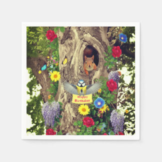 Happy Birthday Beautiful Nature Paper Napkins  Pappersservett