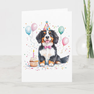 Happy Birthday Bernese Mountain Dog Kort
