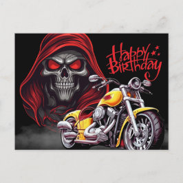 Happy birthday! biker vykort