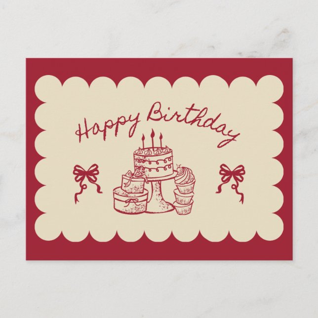 Happy Birthday Card | Birthday Greeting Card  Vykort (Framsida)