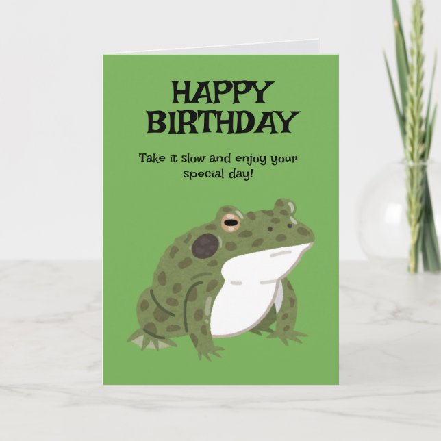 Happy Birthday Card – Cheerful & Customizable Kort (Framsida)