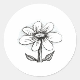 Happy Birthday card for her with daisy Runt Klistermärke