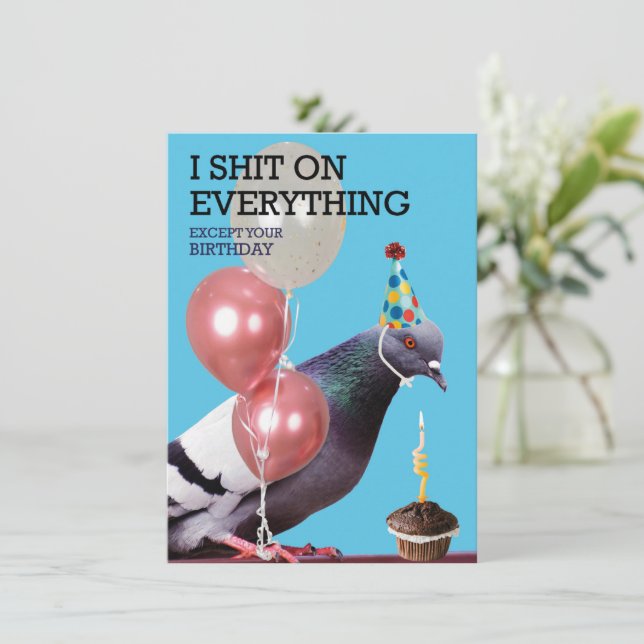 Happy Birthday Card for Pigeons (Stående Fram)