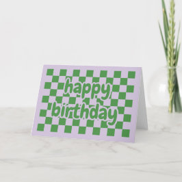 Happy birthday card geometric kort