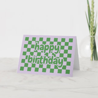 Happy birthday card geometric kort