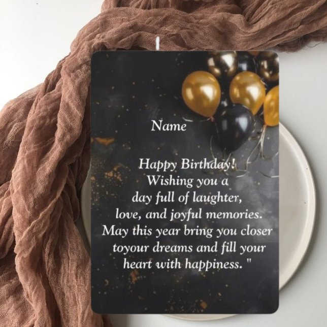  Happy Birthday Card - Joyful Wishes, Balloons & C Inbjudningar (Skapare uppladdad)