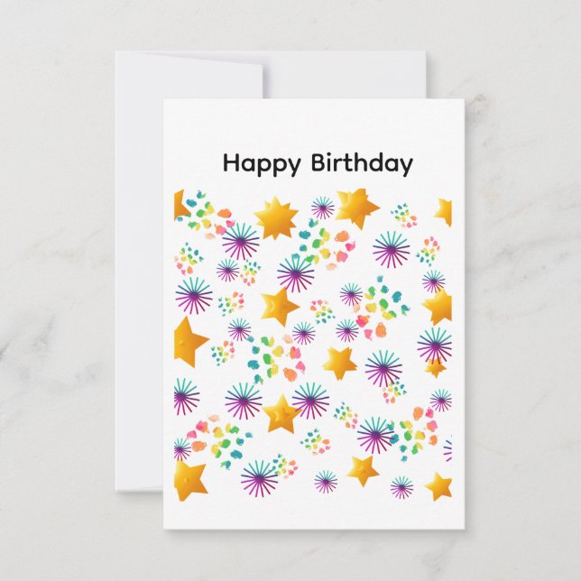 Happy Birthday Card Kort (Framsida)
