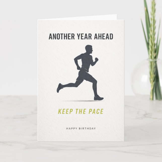 happy birthday card runner kort (Framsida)