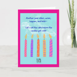 Happy Birthday Card with Candles Kort
