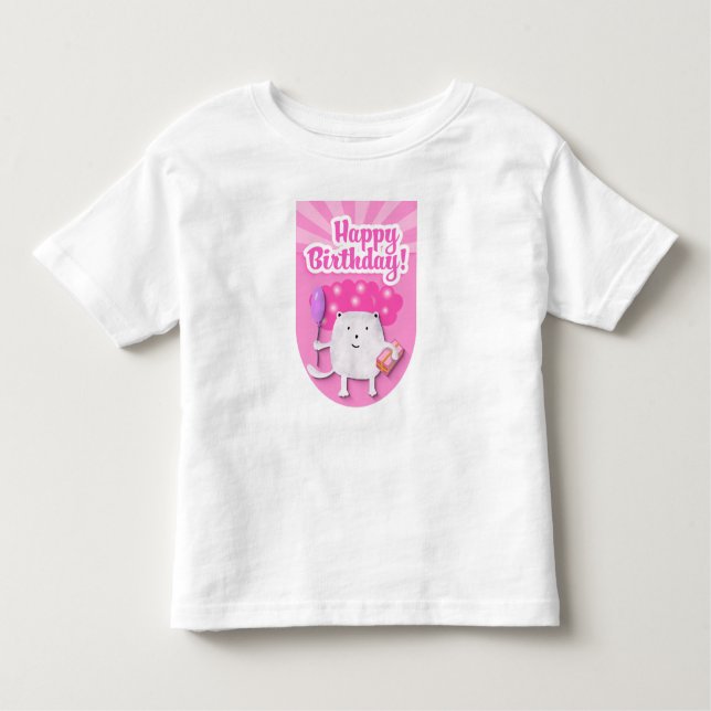 Happy Birthday Celebration Design T Shirt (Framsida)