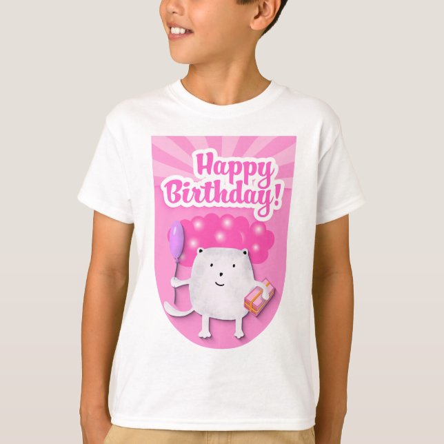 Happy Birthday Celebration Design T Shirt (Framsida)