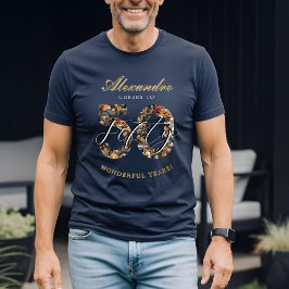  Happy Birthday Cheers To 50 Years Photo Collage T Shirt