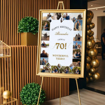 Happy Birthday Cheers To 70 Years Photo Collage