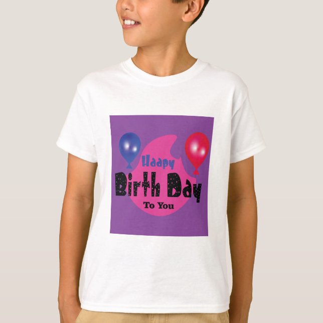 Happy Birthday – Colorful Celebration Party Design T Shirt (Framsida)