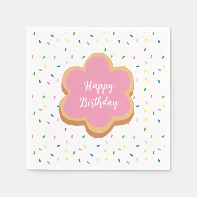 Happy Birthday Cookie Sprinkle Company Pappersservett (Framsidan)