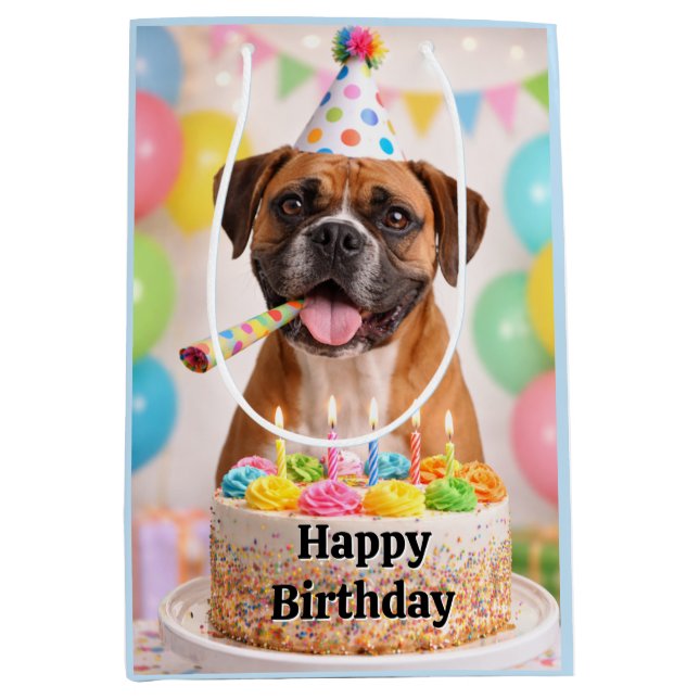 Happy Birthday Cute Boxer Dog  (Framsidan)