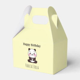 Happy birthday cute panda bear yellow presentaskar