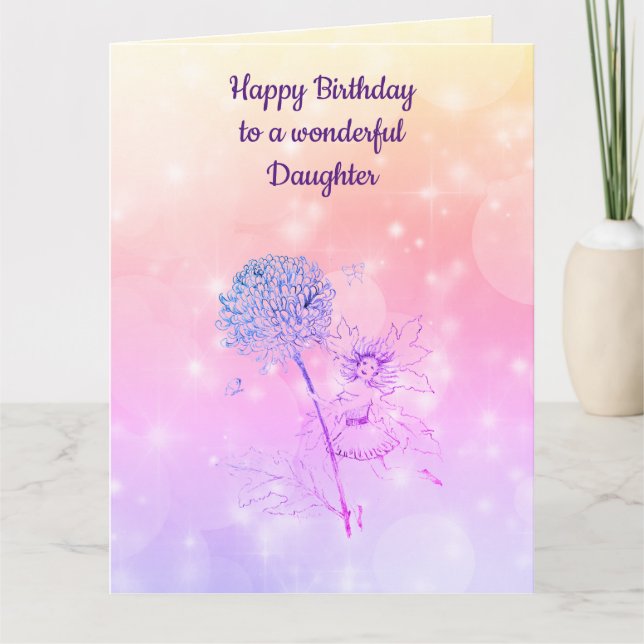 Happy Birthday Daughter Kort (Framsida)