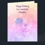 Happy Birthday Daughter Kort<br><div class="desc">Beautiful Flower Fairy design Happy Birthday Daughter Greeting Card.</div>