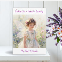 Happy Birthday Fairy Floral Themed Personalized 